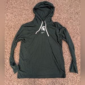 Nike Men's Michigan State Drawstring Hooded Shirt - Medium